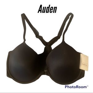 NWT Auden Women’s Black Razer Back Bra Size 34DD